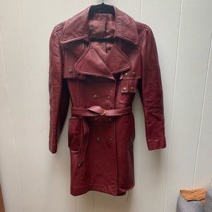 Vintage Leather Trench Coat